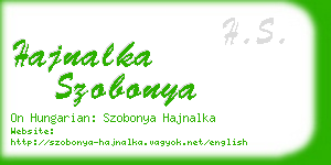 hajnalka szobonya business card